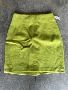 Vintage Jordan & Cole Lime Green Wool Skirt Size 10 NWT Made in USA